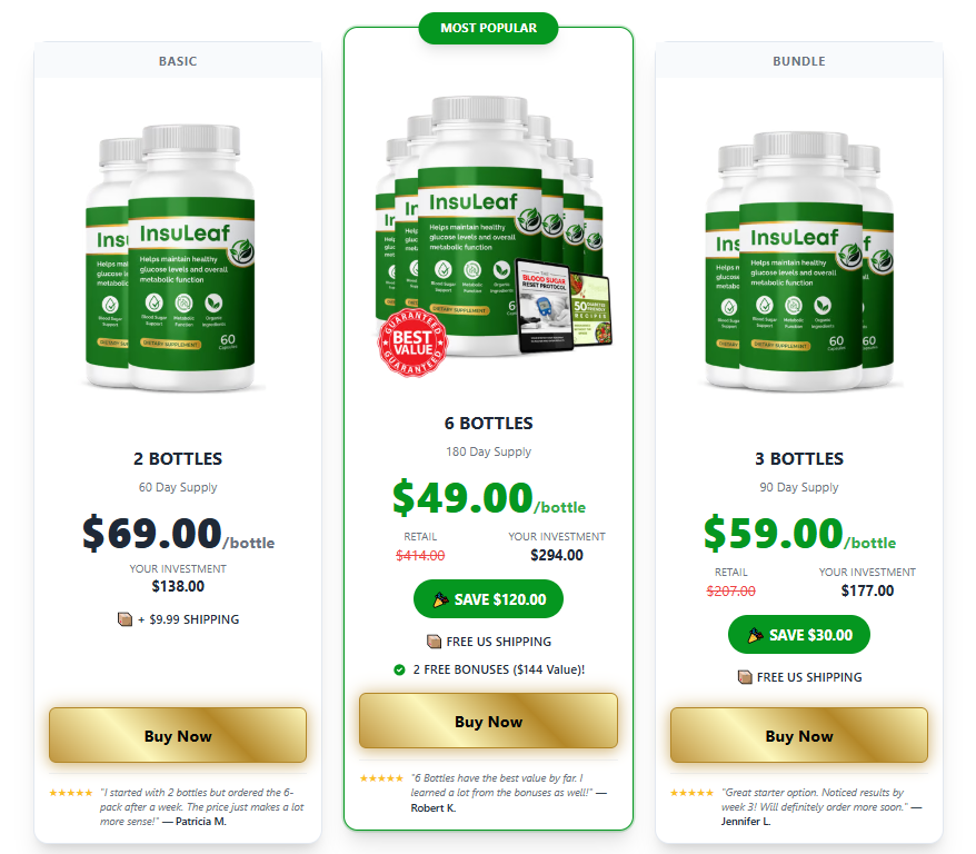 InsuLeaf Pricing Image